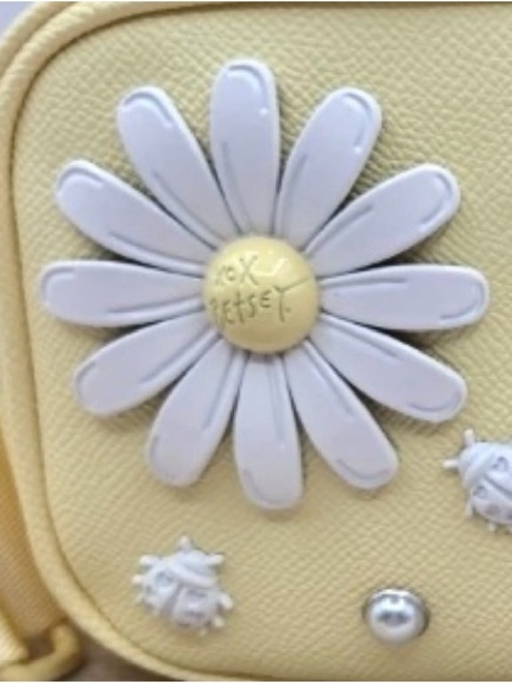 Betsey Johnson Yellow Daisy, Ladybug, and Butterfly Crossbody Purse - Picture 4 of 5